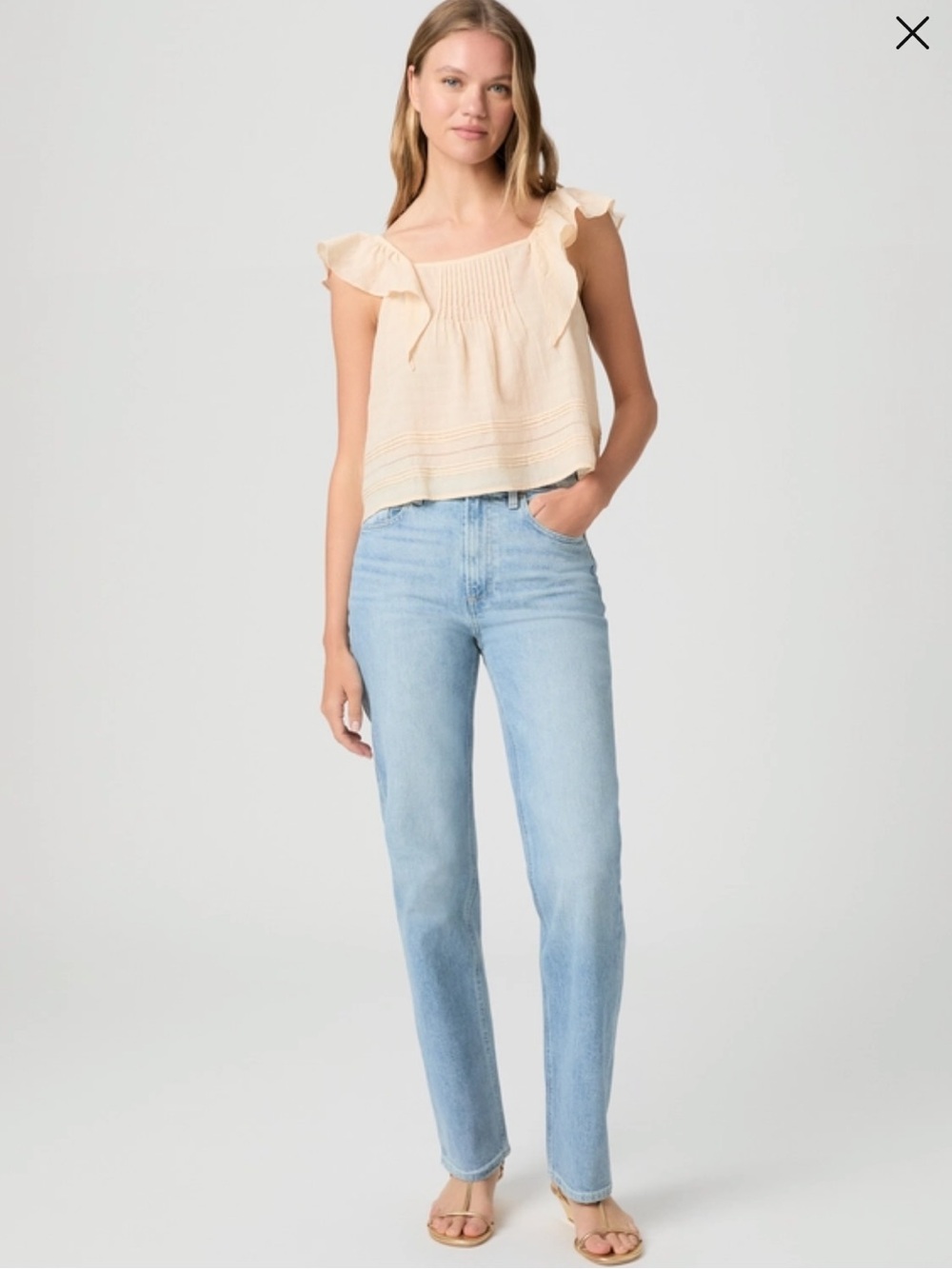 PAIGE Stevie High Rise Straight Leg in Light Wash Audubon Women Size 30